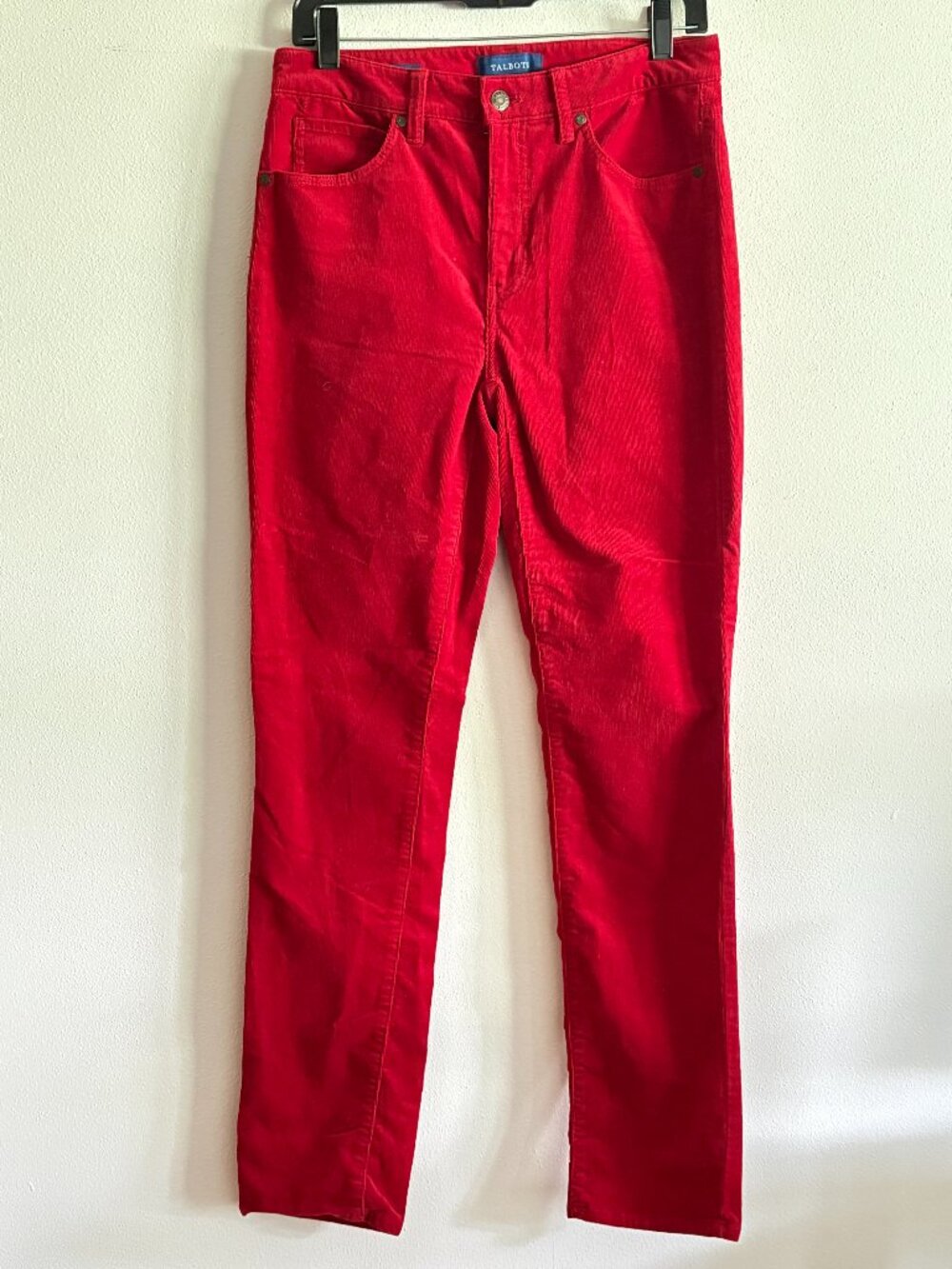 Talbots Red Corduroy Pants - Straight Leg 5-Pocket Style